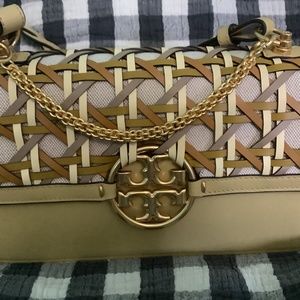 Tory Burch basket weave shoulder bag